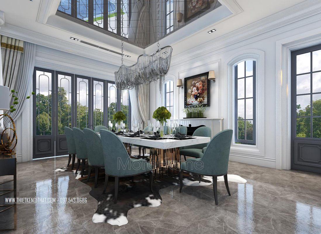 Thiết kế phòng bếp biệt thự Vinhome RiverSide